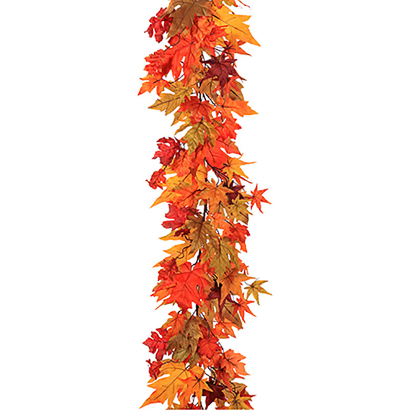 The Holiday Aisle® 6' Maple Leaf Silk Garland